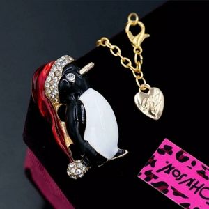 Gold Plated crystal rhinestone penguin necklace